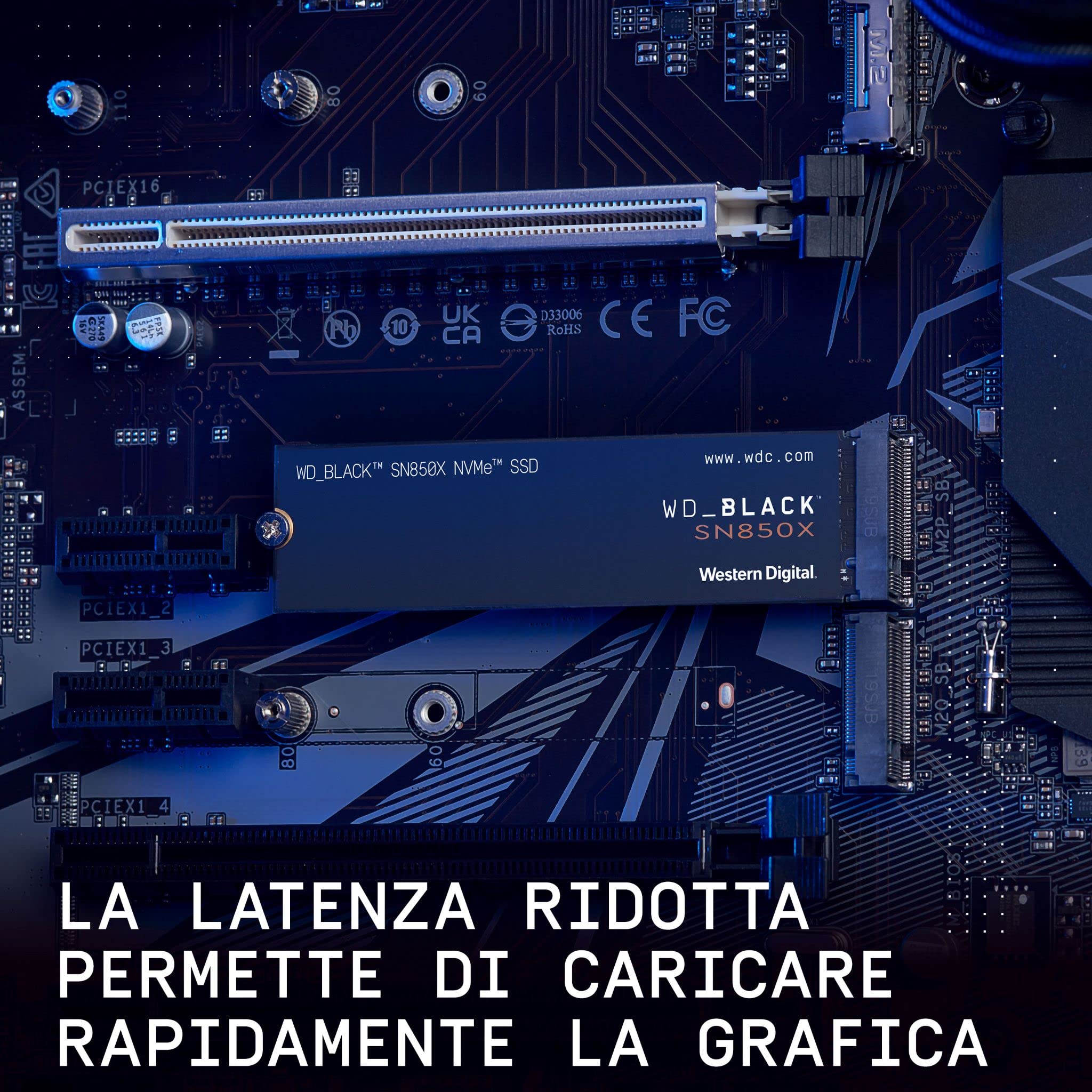 WD_BLACK SN850X 2TB SSD Interno, M.2 2280 NVMe SSD, con velocità